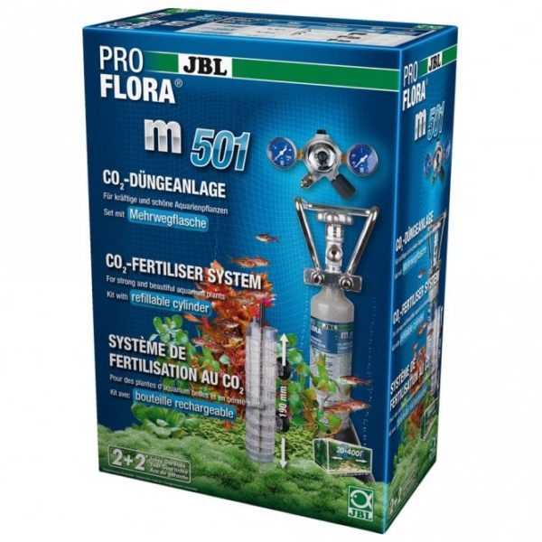 JBL PROFLORA m501 CO2 fertiliser system with refillable cylinder for the best feeding of fast and slow growing plants in freshwater aquariums up to 400 l