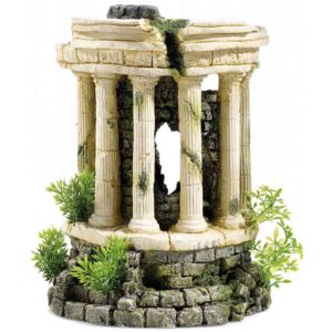 Bring the mystique and wonder of ancient times to your fish tank with the Classic Roman Tower With Plants.. Fish tank decorations