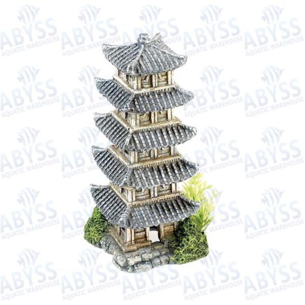 Classic Oriental Tower With Plant fish tank decorations