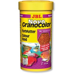 Novo Grano Color 250ml A high quality colour enhancing tropical fish Granule food. Complete dietary requirements for tropical fish.
