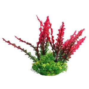 Aqua One Ecoscape Medium Ruffled Lace Plant Red 28384