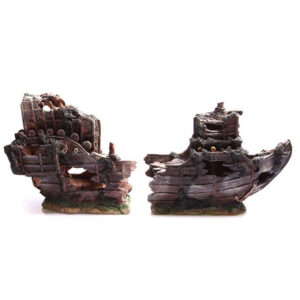 Introducing the Aqua One Shipwreck 2pc L 29043, a stunning and realistic addition to any aquarium environment.