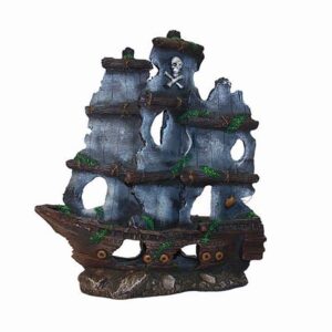 Introducing the Hugo Pirate Ship & Sail, a stunning and realistic ship decoration for aquariums