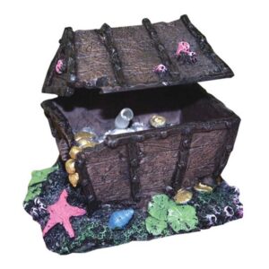 Introducing the Aqua One Treasure Chest 36067 - the perfect addition to any aquarium!