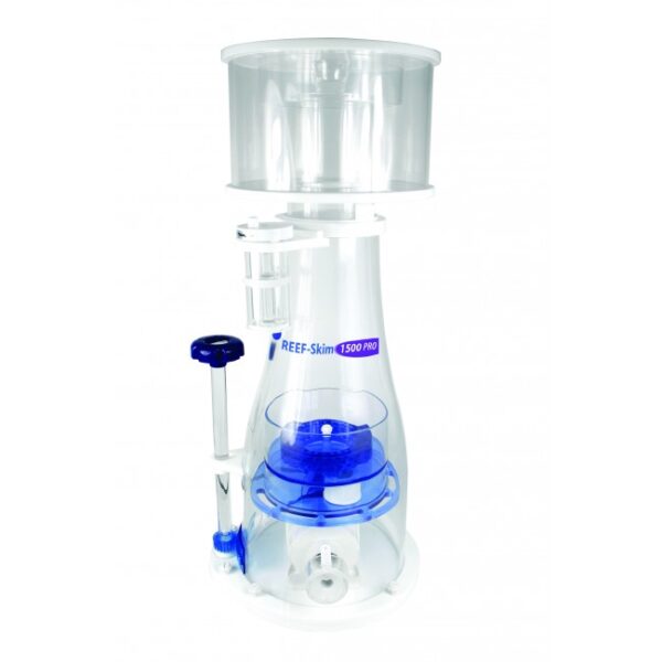 TMC REEF-Skim 1500 Pro protein skimmer for aquariums up to 1500 litres. Innovative space-saving cone-shaped design with DC Reef Pump and Patented bubble diffusion plate system