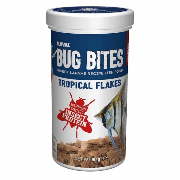 Fluval Bug Bites Tropical Flakes 90g Fluval Bug Bites Tropical Flakes make fish go crazy.