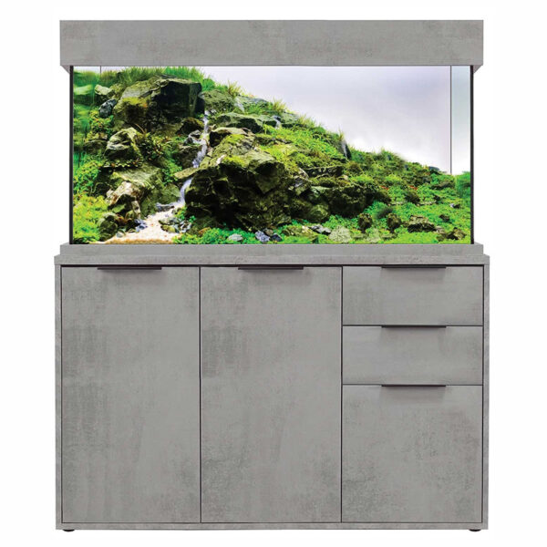 The Aqua One OakStyle Industrial Concrete Edition is the latest addition to the incredibly popular OakStyle fish tank range
