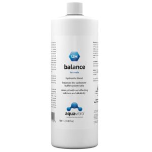 Seachem Aquavitro Balance 1 Litre Balances the carbonate buffer system ratio Raises pH without affecting calcium and alkalinity Hydroxide blend