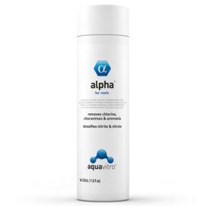 Seachem Aquavitro Alpha 350ml Removes chlorine, chloramine & ammonia Detoxifies nitrite & nitrate, heavy metals & more
