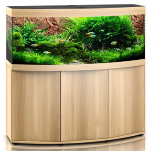 Boundless possibilities: JUWEL Vision 450 Led and Cabinet Light Wood No aquarium embodies this characteristic as well as the VISION 450 LED. With its curved front panel, outstanding height and four-lamp LED lighting, this aquarium creates an extra-special setting. The safety base frame ensures especially safe positioning and allows you to set up your aquarium easily, with no need for special supports. Painstaking workmanship from Germany, top-quality materials and perfectly tuned technology guarantee the very best quality and safety, meaning a long service life for your VISION 450 LED. Choose from black, dark wood, beech and white