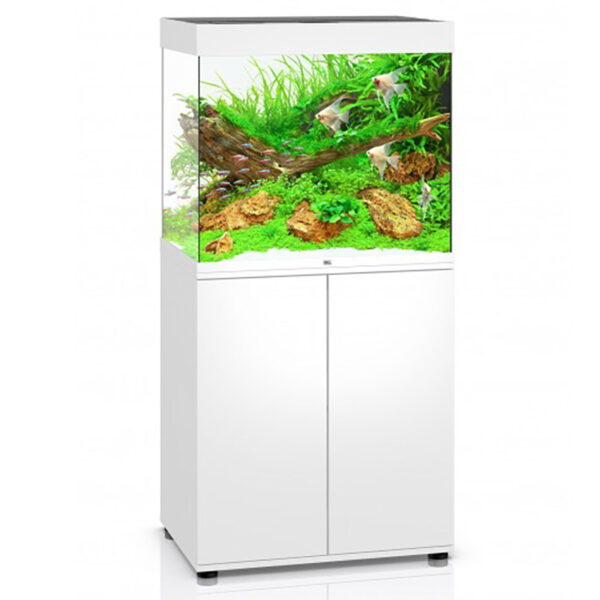 Lido 200 Led & Cabinet White beautiful modern and functional aquarium set