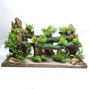 The Aqua One Rock Garden with Rock Bridges X-Large aquarium ornament, and the ornament is designed to provide a stimulating and varied environment for your fish. However, it is important to ensure that the ornament does not impede the movement of your fish or overcrowd the aquarium.