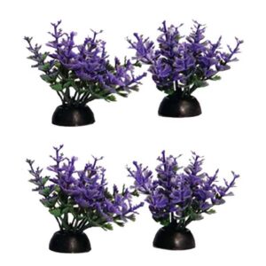 Aqua One Ecoscape Foreground Catspaw Purple 4pk, is a set of realistic and bright fake plants.