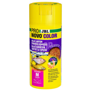 JBL Pronovo Color Grano M 250ml Click Is a high quality fish food that has been carefully tailored to your fish.