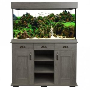 Fluval Shaker 345L Hampshire Oak Aquarium & Cabinet Set. The spacious 345-liter tank (Dimensions: 120cm x 50cm x 55cm) provides ample space for a variety of fish and aquatic plants. Its sleek design seamlessly blends with any decor, while the Hampshire Oak finish adds a touch of elegance to your space. The spacious 345-liter tank (Dimensions: 120cm x 50cm x 55cm) provides ample space for a variety of fish and aquatic plants. Its sleek design seamlessly blends with any decor, while the Hampshire Oak finish adds a touch of elegance to your space.