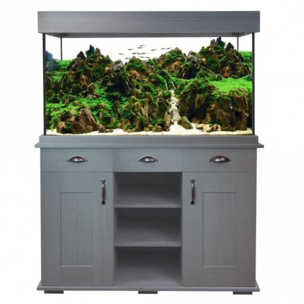 Enhance your aquatic experience with the Fluval Shaker 345L Slate Grey Aquarium & Cabinet Set. Additionally, this stunning set set effortlessly combines style and functionality, creating an impressive focal point in any room.