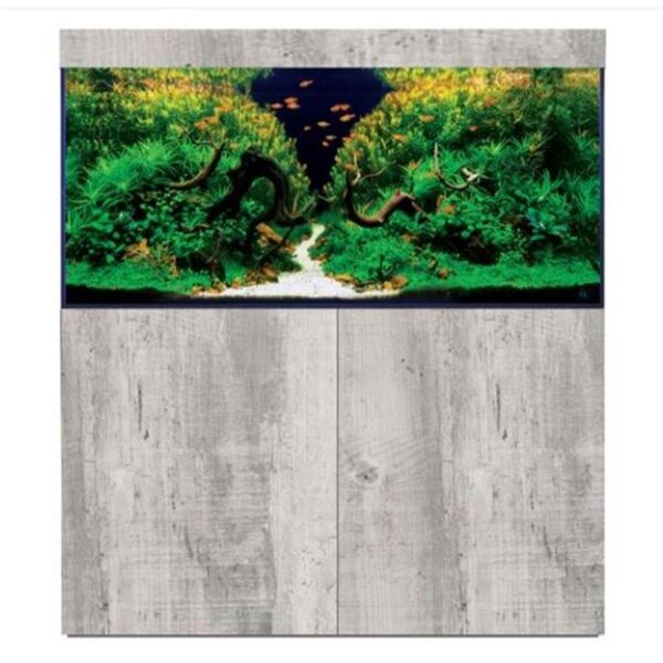 D-D Aqua Pro Freshwater 1200 Driftwood Concrete Aquarium and Cabinet