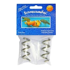 Opti-fish Screwcumber – The Ultimate Aquarium Vegetable Holder and Feeding Accessory. 