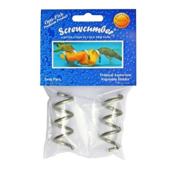 Opti-fish Screwcumber – The Ultimate Aquarium Vegetable Holder and Feeding Accessory. 