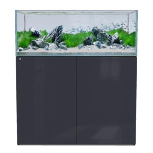 D-D Aqua Pro Aquascaper 1200 Ultra Gloss Anthracite Aquarium and Cabinet