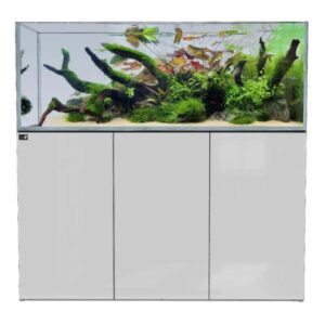 D-D Aqua Pro Aquascaper 1500 Ultra Gloss White Aquarium and Cabinet