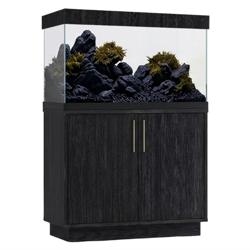 Aqua One Oakstyle 145 Obsidian Smoked Oak Aquarium And Cabinet Set