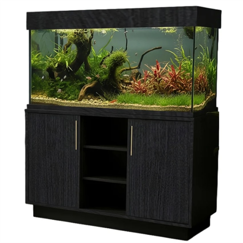 Aqua One Oakstyle 230 Obsidian Smoked Oak Aquarium And Cabinet Set